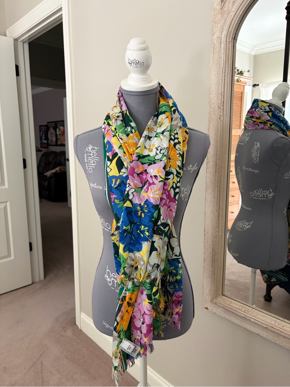 Vibrant Floral Lightweight Scarf - Multi Color